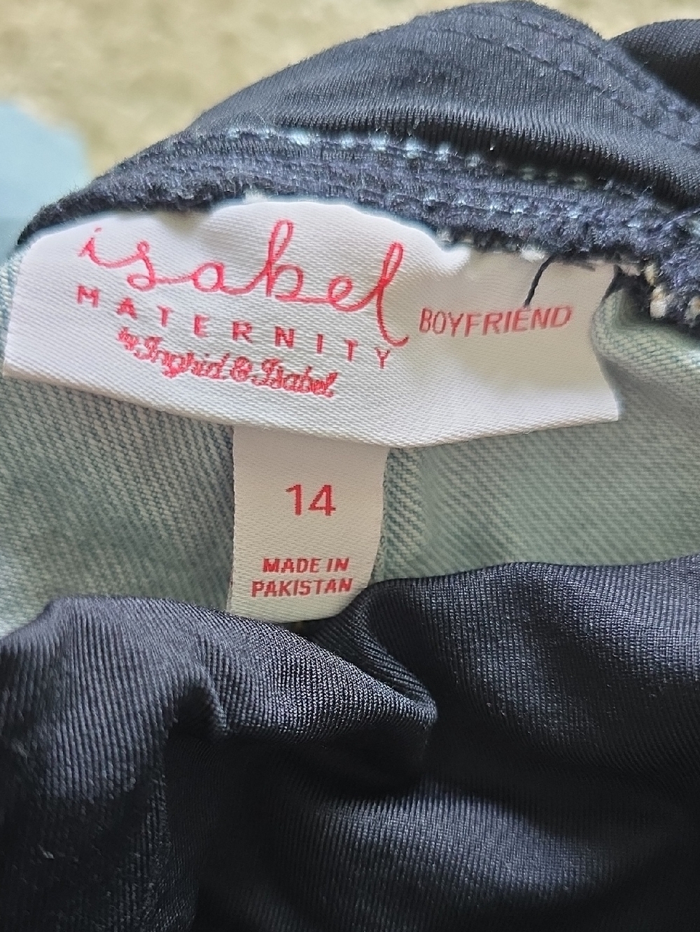 Isabel Maternity by Ingrid & Isabel Boyfriend Pants in Navy